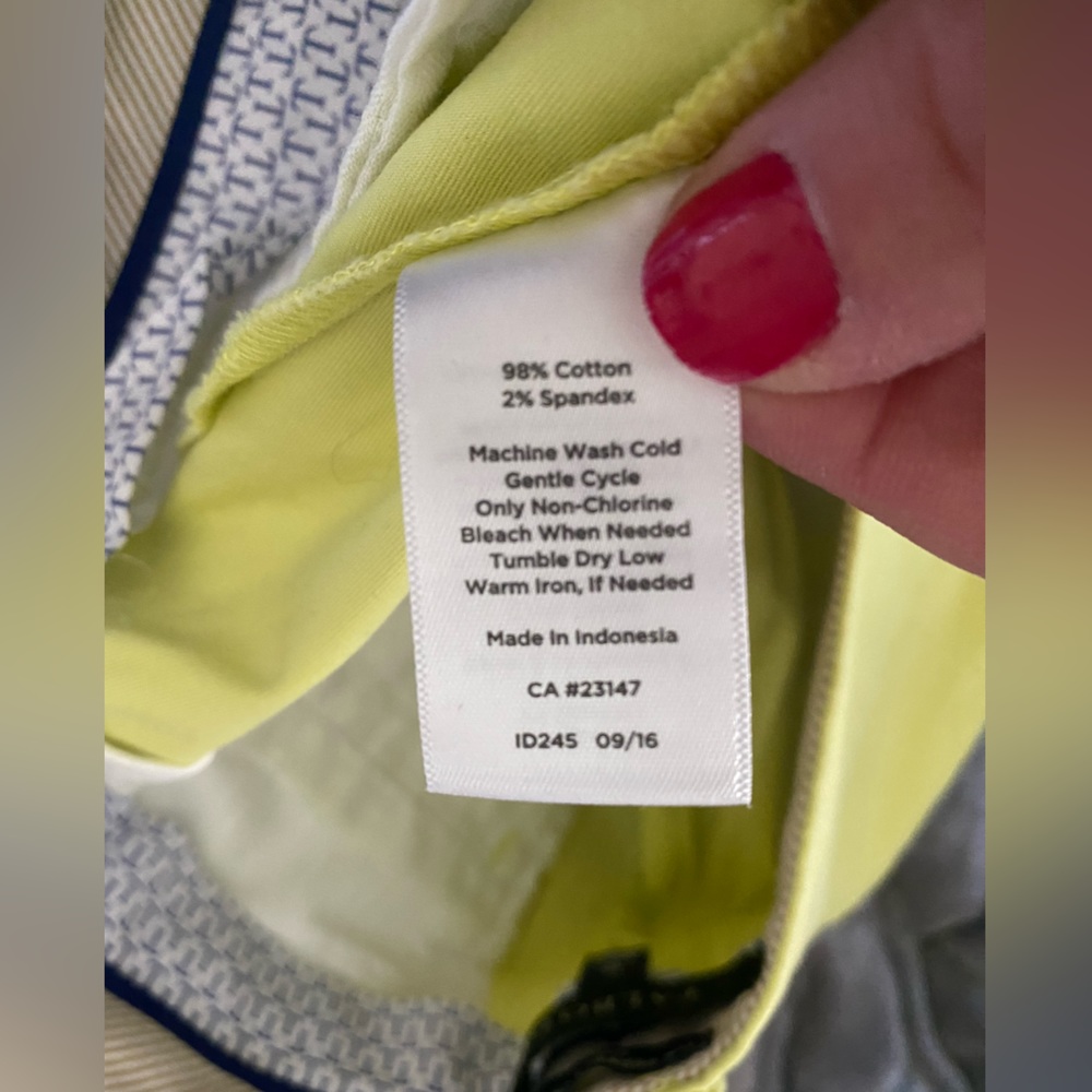 TALBOTS Perfect Crop Pant, Curvy Fit Size 12 Citrus - Picture 2 of 7
